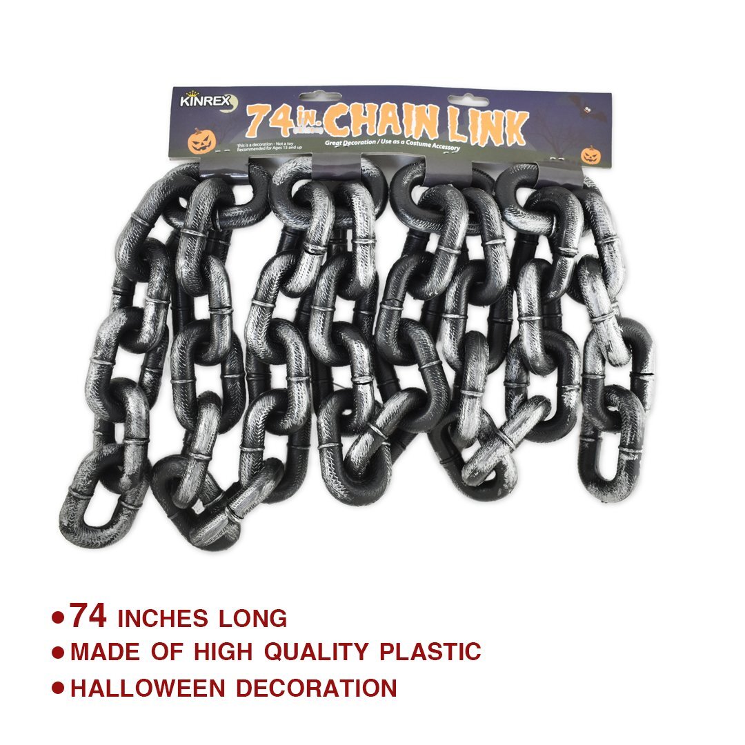 Plastic Chain - Halloween Plastic Chain - Grey And Black Chain