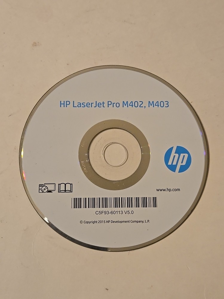 HP LaserJet Pro M402 M403 Setup Installation CD ROM Software Driver Disk Used