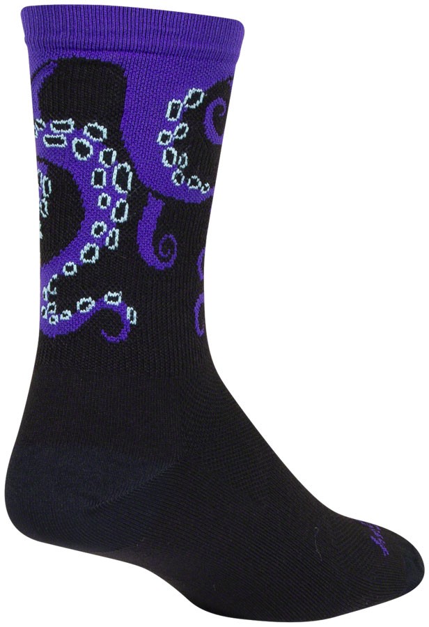 SockGuy Tentacool Crew Socks Small/Medium Black/Purple