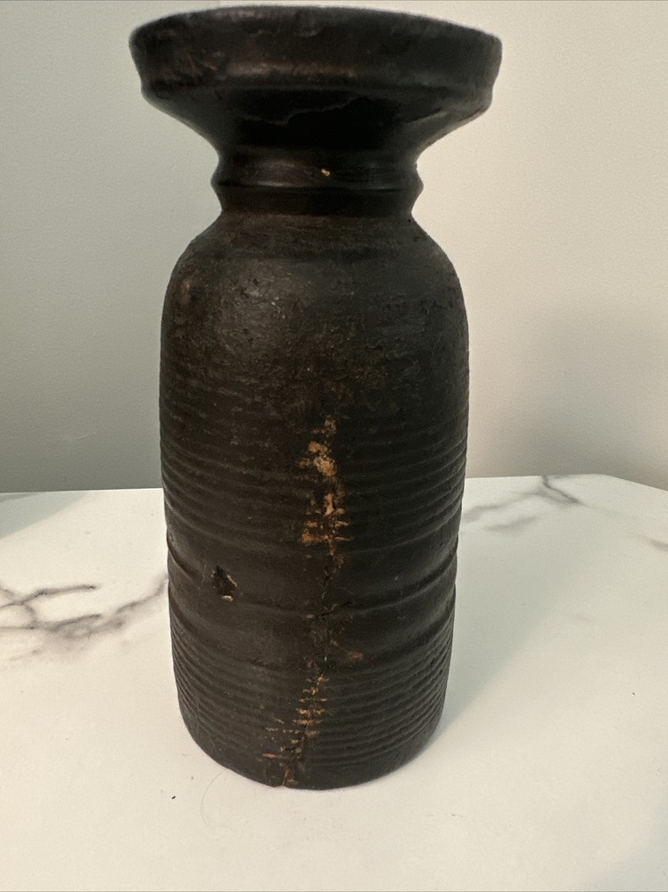 Antique Wooden Ghee Jar