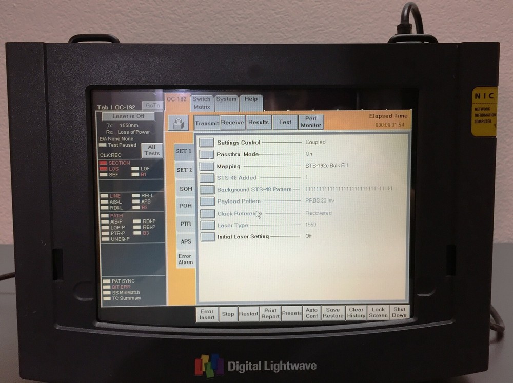 Digital Lightwave NIC10G-G5N1 Network Information Analyzer