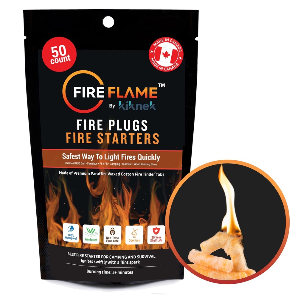 FireFlame Fire Plugs Fire Starter - Quick Instant 100% Waterproof All-Purpose...