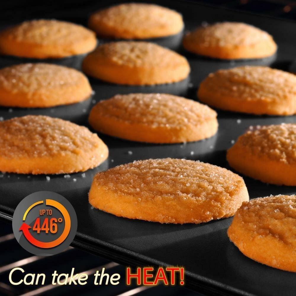 NutriChef 6 Pcs. Kitchen Oven Baking Pans Deluxe Nonstick Gray Coating Inside &
