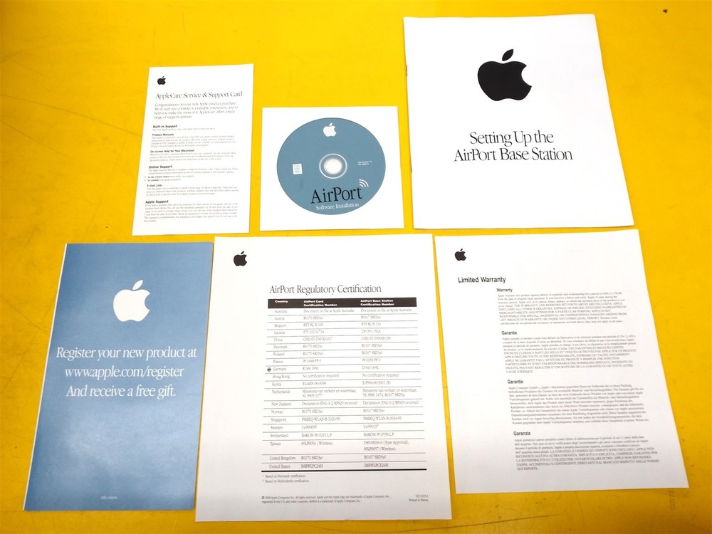 ⭐️⭐️⭐️⭐️⭐️ Apple AirPort Software Installation CD Disc Ver. 1.3 & Setup Manual