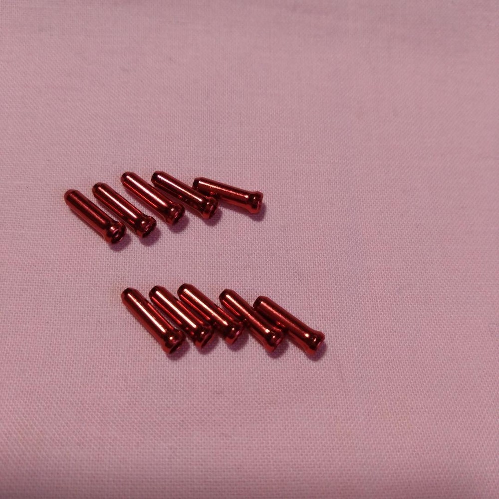 Wire ends red 10 pieces for road bikes, bicycles, etc.