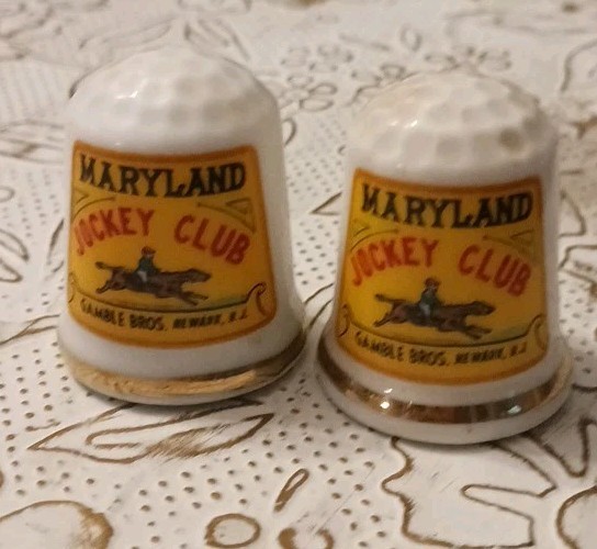 Vintage Porcelain Thimbles 3 Pair