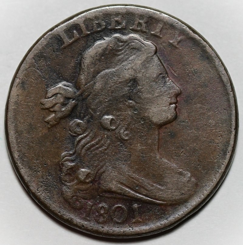 1801 Draped Bust Large Cent (S-216) - US 1c Copper Coin