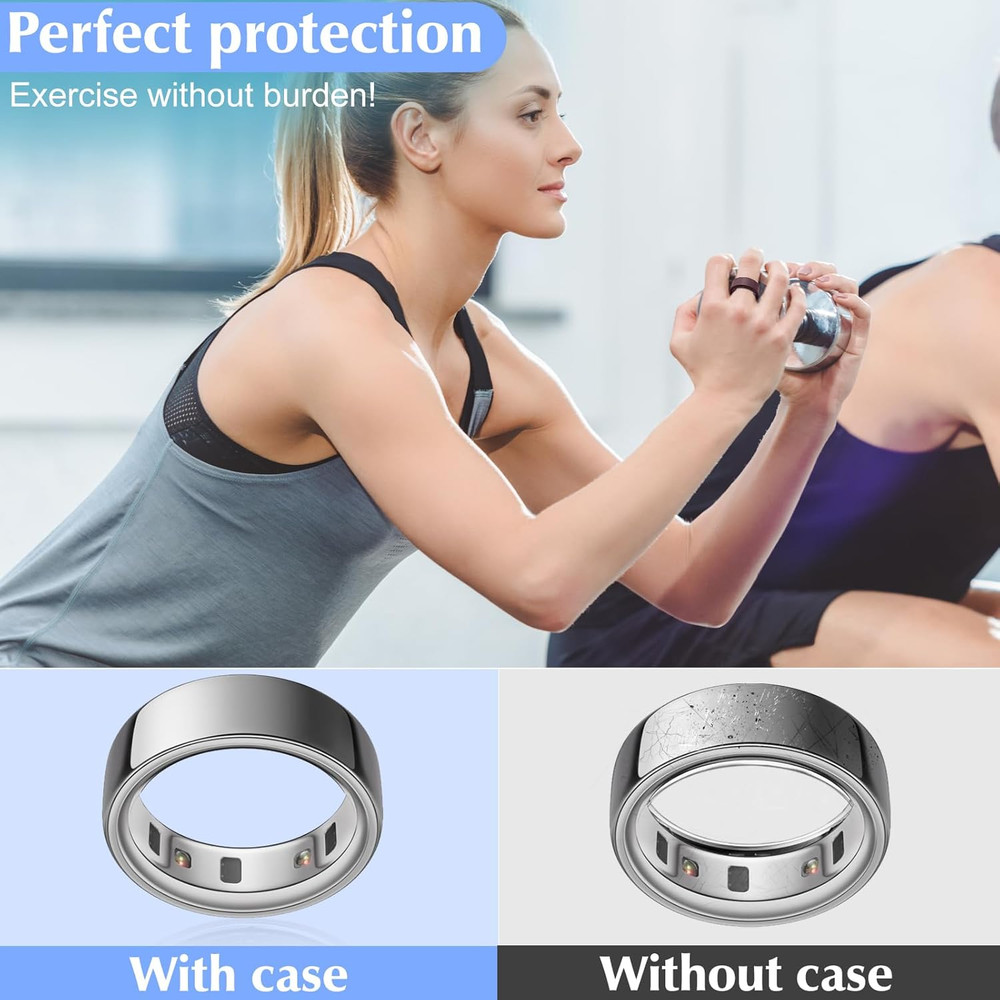 8 Pack Ring Protector Compatible with Oura Ring Gen 4/Oura Ring Gen 3, Silicone