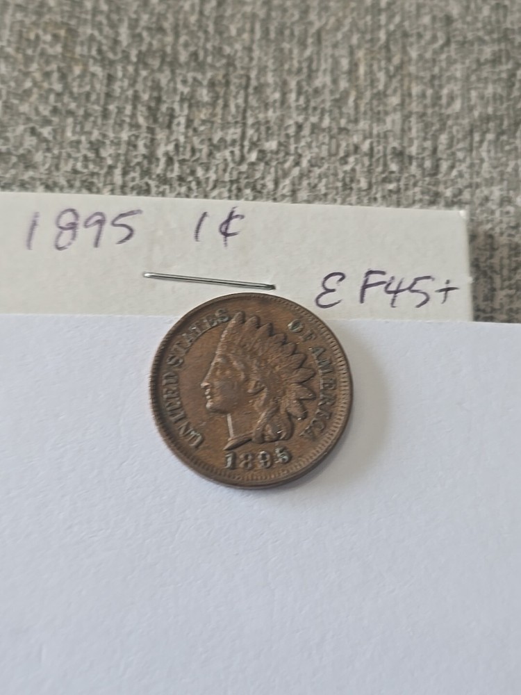 1895 Indian Head Penny Cent EF+