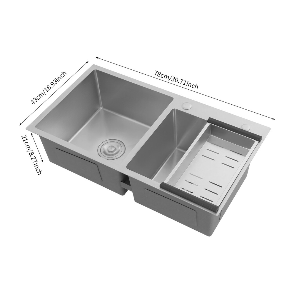 Stainless Steel Kitchen Sink, Double Bowl Kitchen Sink,
