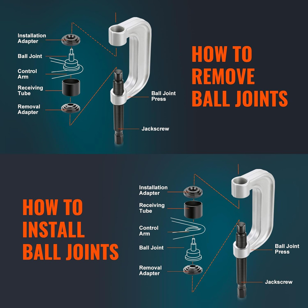 Ball Joint Press Kit, 21 Pcstool Kit, C-Press Ball Joint Remove and Install Tool