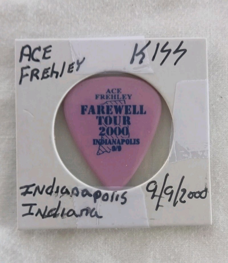 Kiss Ace Frehley Tour Guitar Pick Farewell Tour Indianapolis IN. 9/9/2000