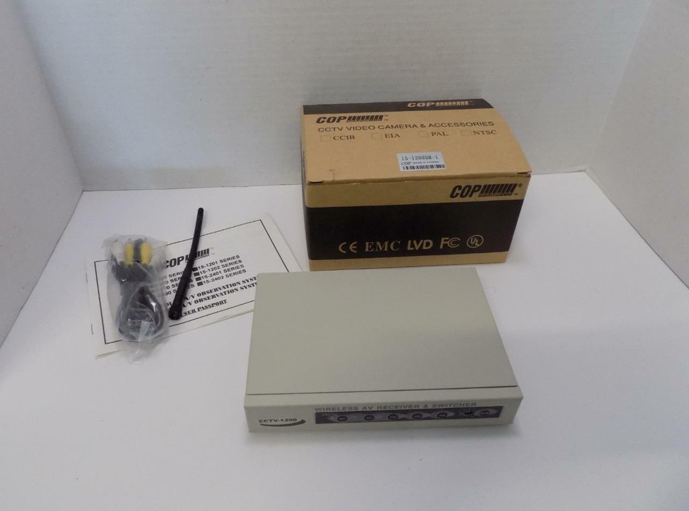 Cop Security 15-1200SR-1 Wireless AV Receiver CCTV Video Switcher