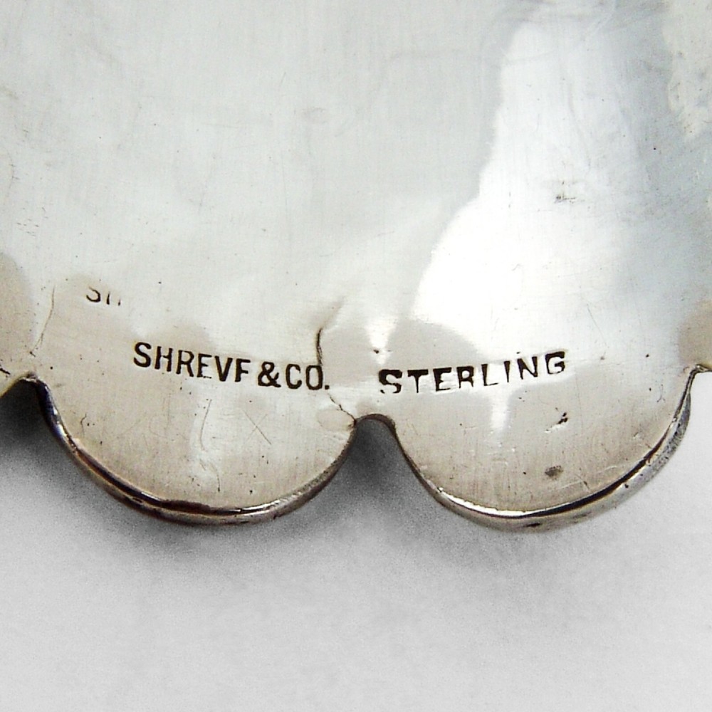 Napkin Ring Rose Scroll Border Shreve Sterling Silver Mono HPT