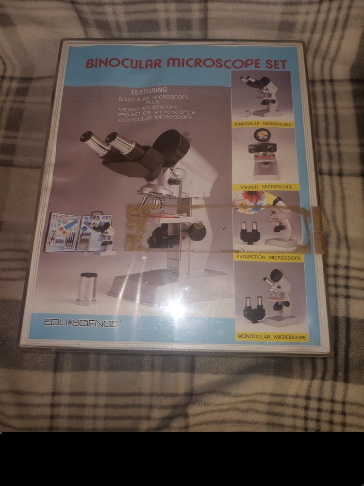 Vintage Edu Science 150x -1200x Binocular Microscope Set