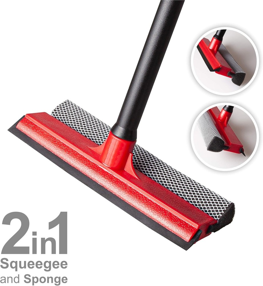 Window Squeegee for Car Windows, 2-in-1 Window Cleaner for Car Windshield