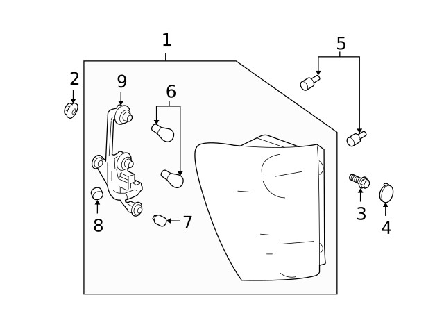 Genuine GM Tail Lamp Assembly Clip 05482088