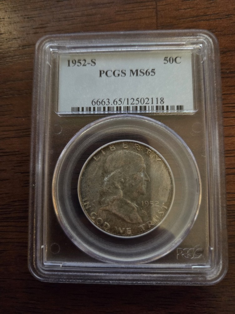 1952-S Franklin Half Dollar PCGS MS 65