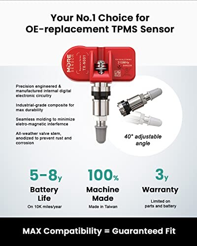 MORESENSOR Signature Series 315MHz Pre-Programmed TPMS Tire Pressure Sensor 4