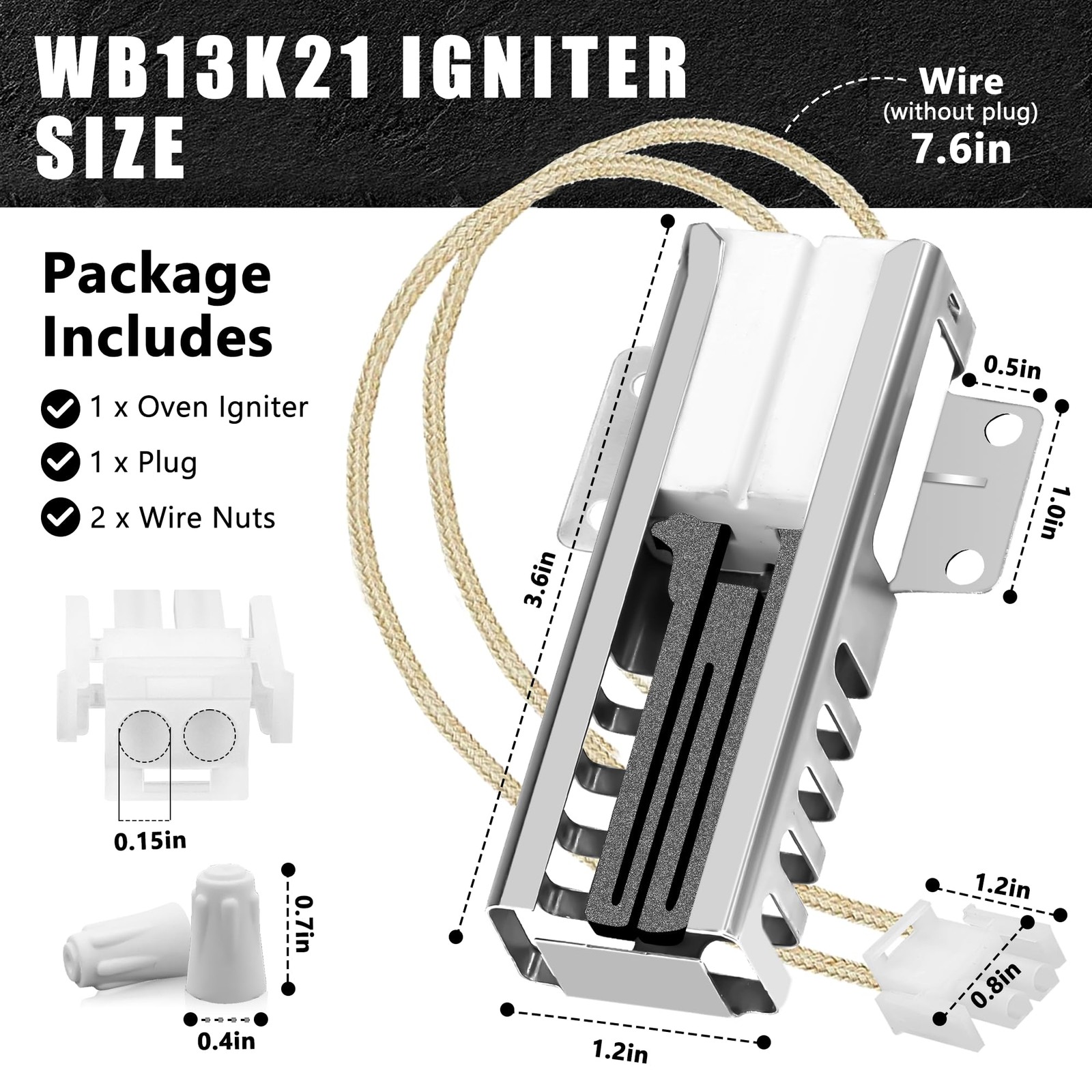 WB13K21 Gas Oven Igniter Replacement Fit for G-E xl44 Sam-sung Hot-point Ken-...