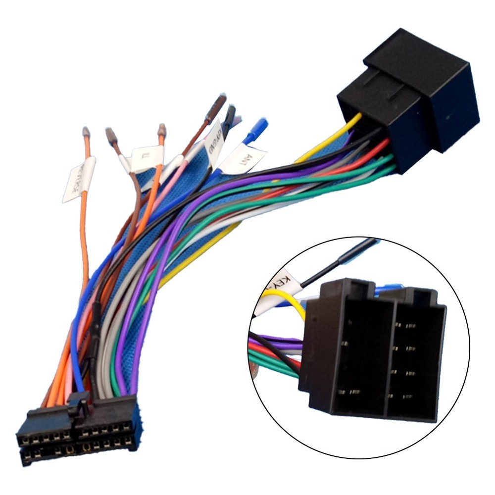 Robust 20Pin ISO Wiring Harness Adapter Compatible with Various Models