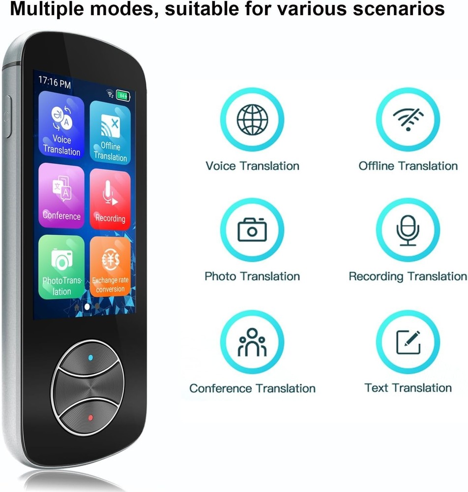 Language Translator Device Offline No WiFi Needed 137+ Languages Travel