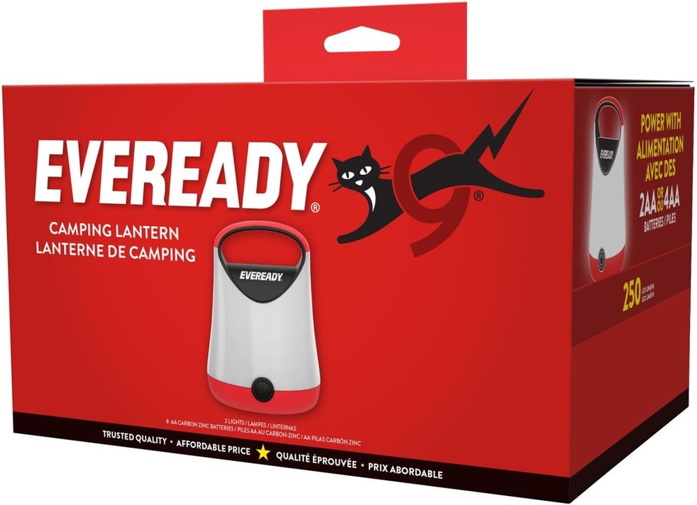 Eveready LED Camping Lantern X-250 (2-Pack), Super 2 Pack, Red and Black