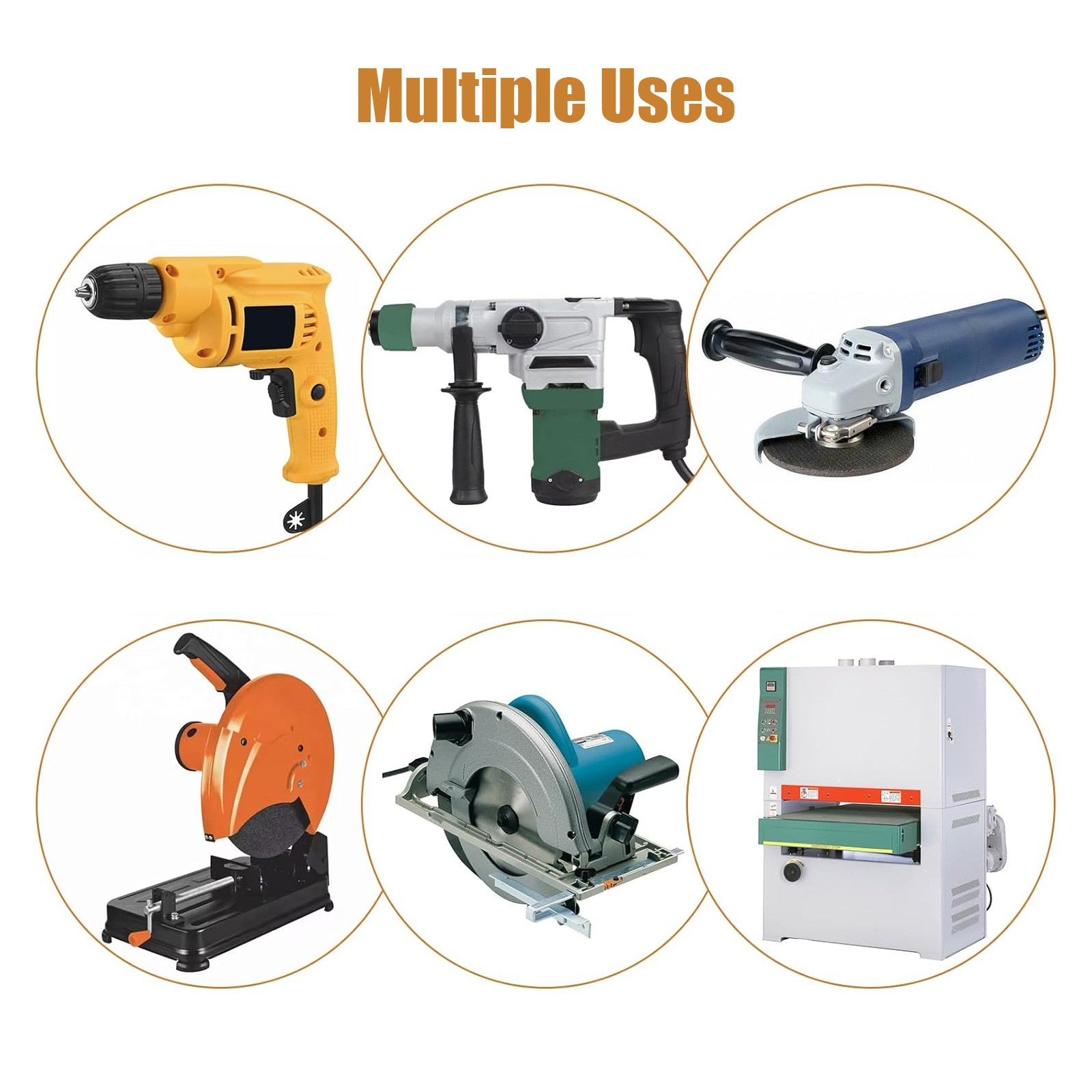 105x 15 Sizes Electric Carbon Brush Set Replacement for Drill Grinder Saw Motors