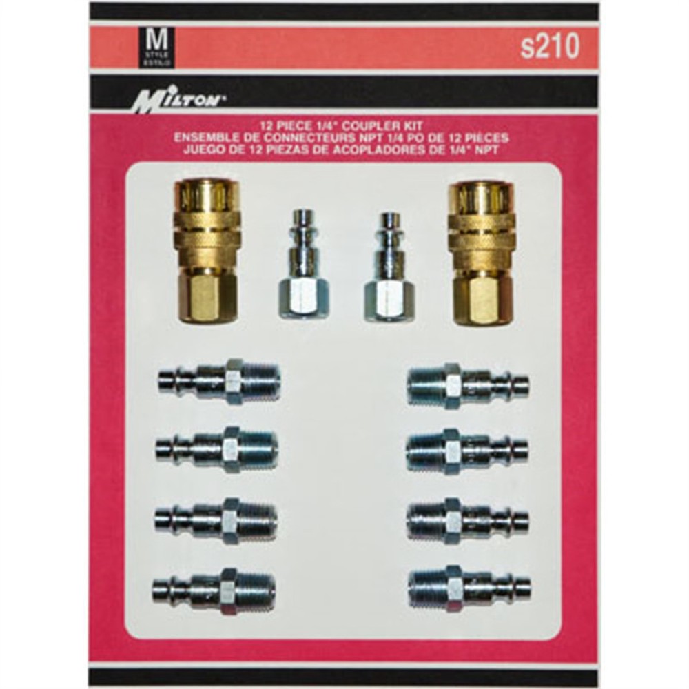Milton Industries 12 Piece M-Style Coupler Kit