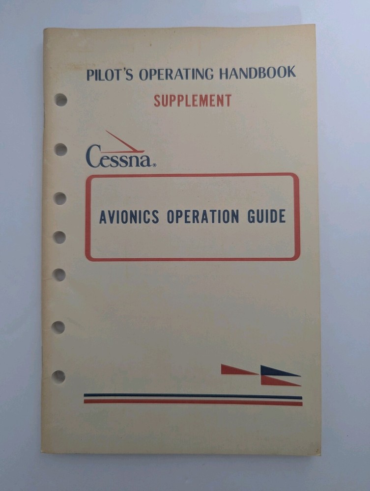 1976 Cessna Avionics Operating Guide Pilots Operating Handbook Supplement POH