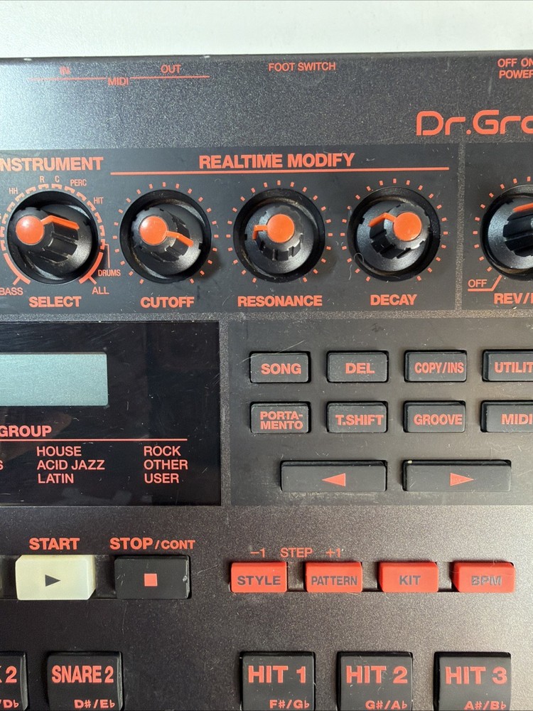 BOSS Dr. Groove DR 202 Drum Machine (LCD SCREEN DOES NOT WORK)