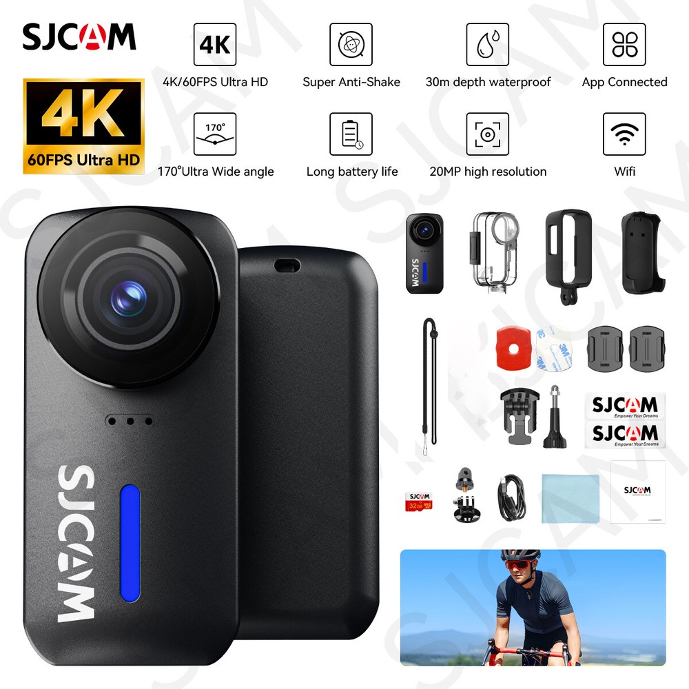 Action Pocket Camera 4K 30M Waterproof Stabilization Mini Body Camera For Go Pro