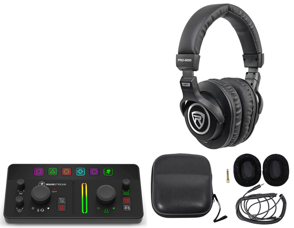 Mackie MainStream Bus Powered Live Streaming Interface w/HDMI+Studio Headphones