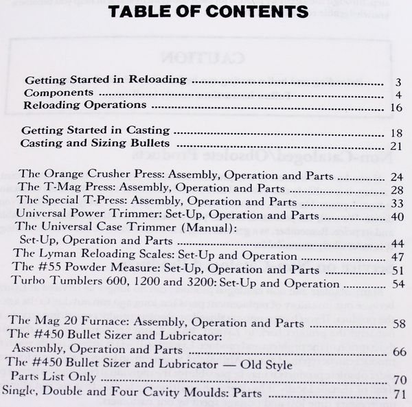 Lyman T-Mag Press Reloading Owners User Manual Instructions Operators