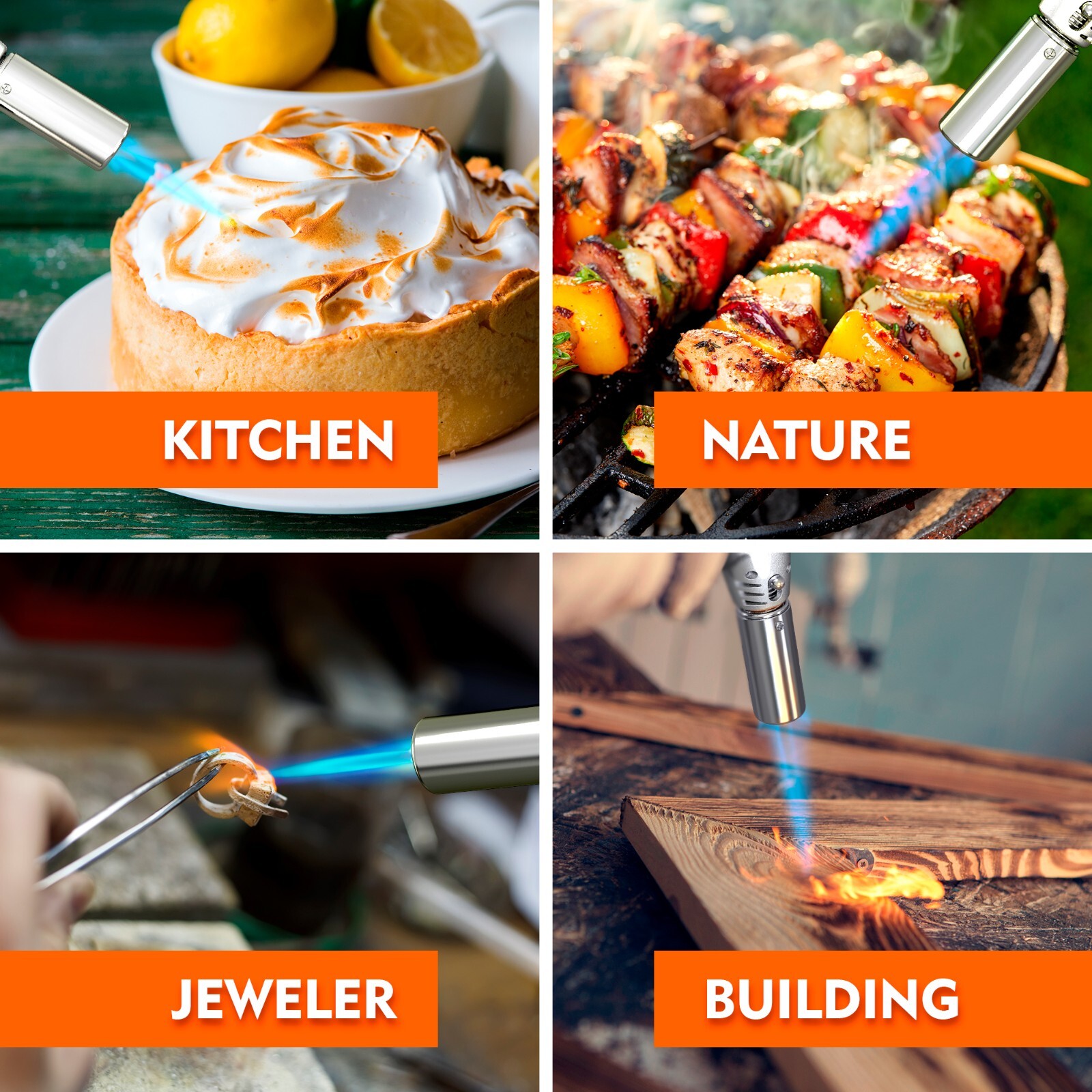 BEST CULINARY TORCH - Chef Torch for Cooking Crème Brulee with Adjustable Flame