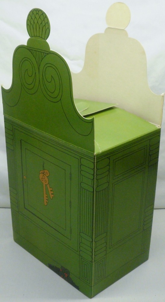 Vintage Petitote Christmas Gift Box EMPTY Sleeping Mouse Under Clock