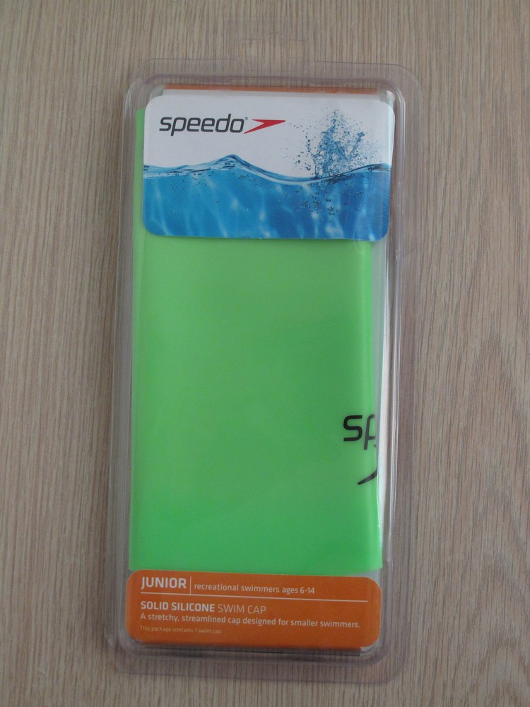 Speedo Junior Solid Silicone Swim Cap - Lime - New
