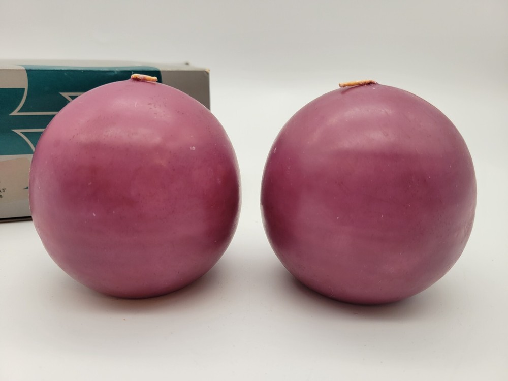 Partylite Raspberry Two Ball Candles 3"