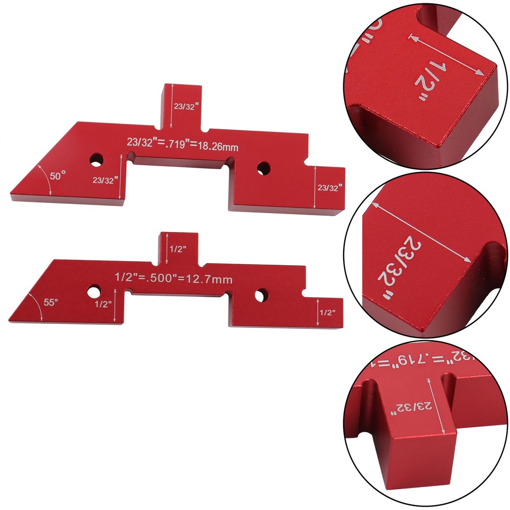 14 Pcs Setup Blocks Woodworking Precision Aluminum Router Table Setup Bars