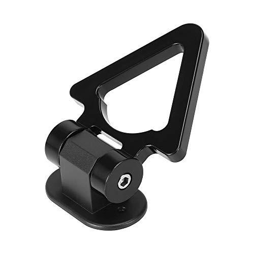2 Set Universal Triangle Shaped Car Tow Hook Decor Bumper Trailer Black