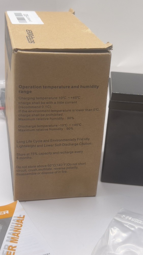 SEFEPODER LIFEP04 Rechargeable Battery 12.8V / 10ah / 128WH