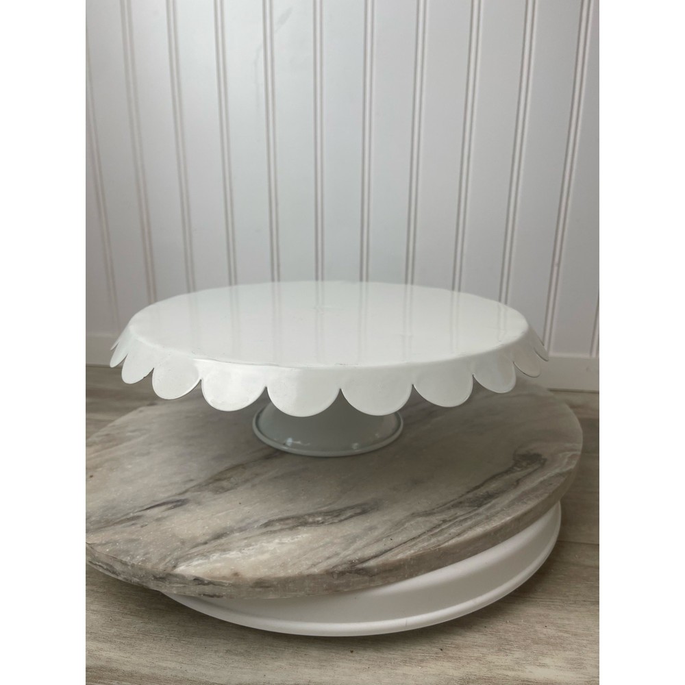 Pyrex VTG Borosilicate Bakeware Set 5pc Anchor Hocking Cake Stand Clear White