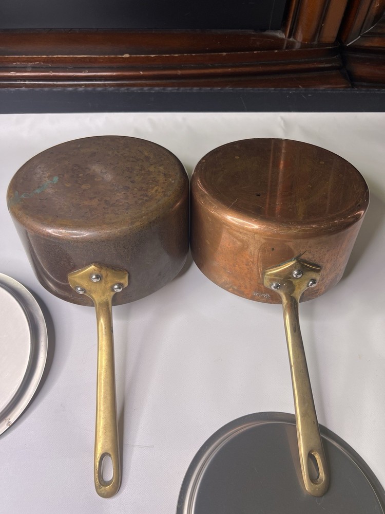 2 Vintage Copper Cookware " Queen Anne