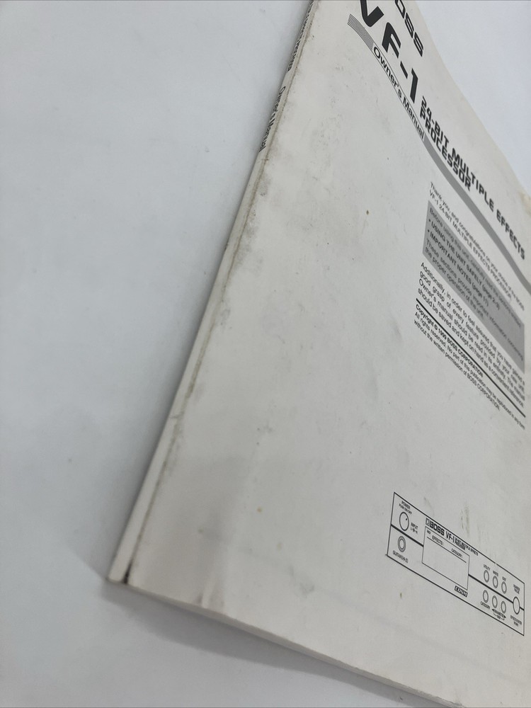 Instruction Manual for Boss Multi-Effects Vf-1 Processor. OEM. Fast Shipping.
