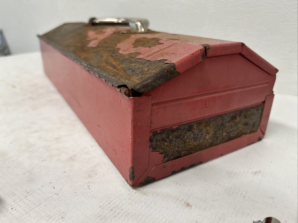 Vintage Ace Hardware Lot Tool Box And Various Socket In Good Working Condition