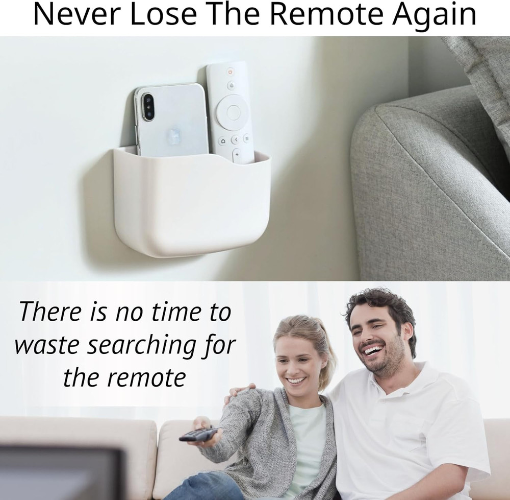 LINFIDITE TV Remote Holder Wall Mount Remote Control Holder for Bed Universal Be