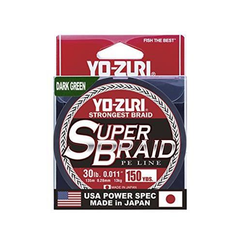 Yo-Zuri Super Braid 150 Yard Spool Dark Green 20LB Assorted Styles