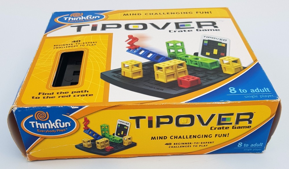 ThinkFun Tipover Tip Over Crate Logic Puzzle Game Strategy Challenge Stem 8+