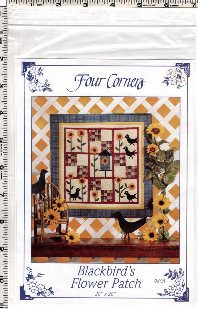 "Blackbord's Flower Patch" ©1994 Four Corners Quilting Sewing Craft Pattern 9408