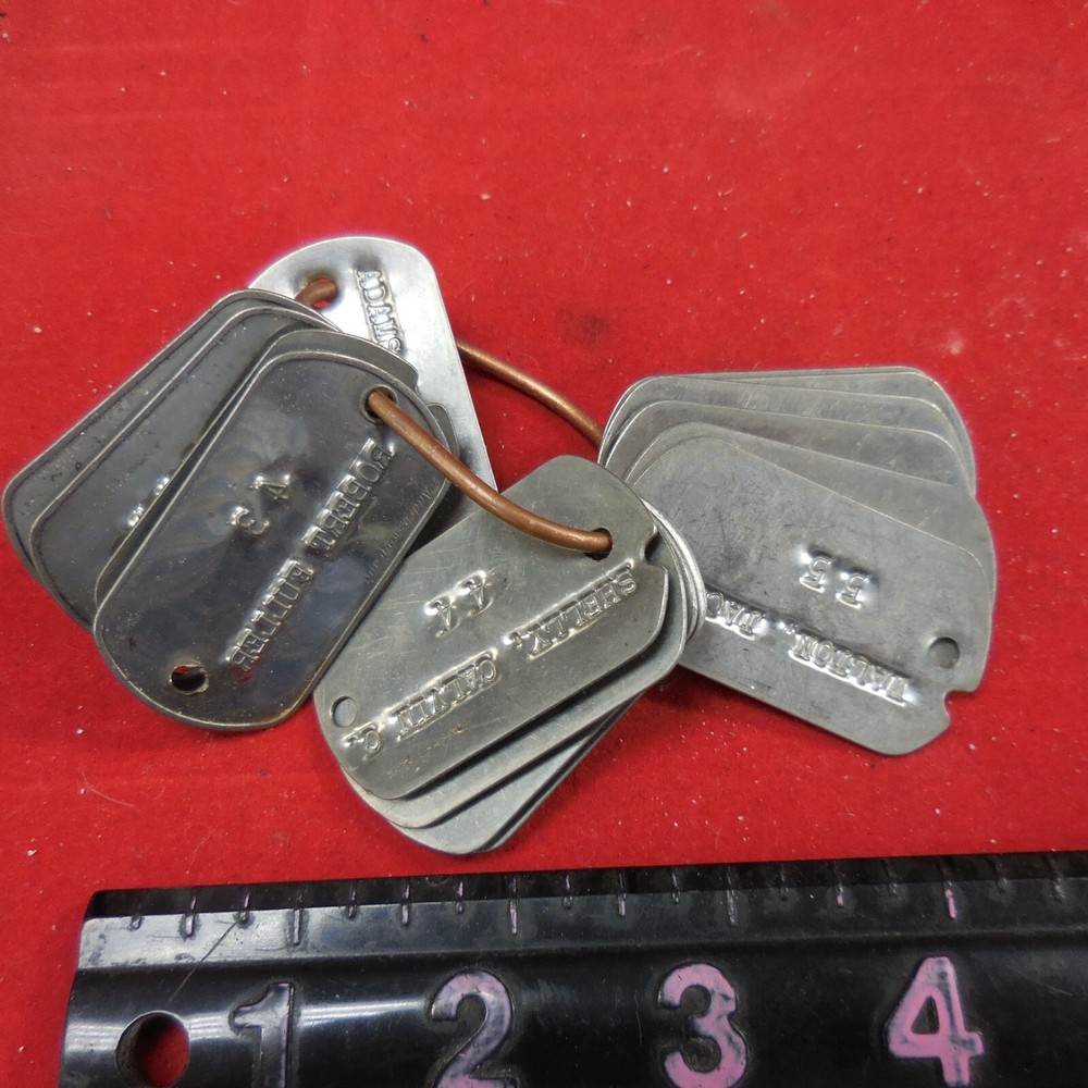 (15) VINTAGE COAL MINING NAME TAGS ALL DIFFERENT NAMES